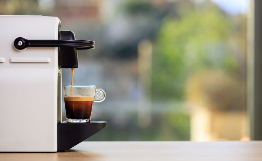 Machine à café compatible nespresso blanche