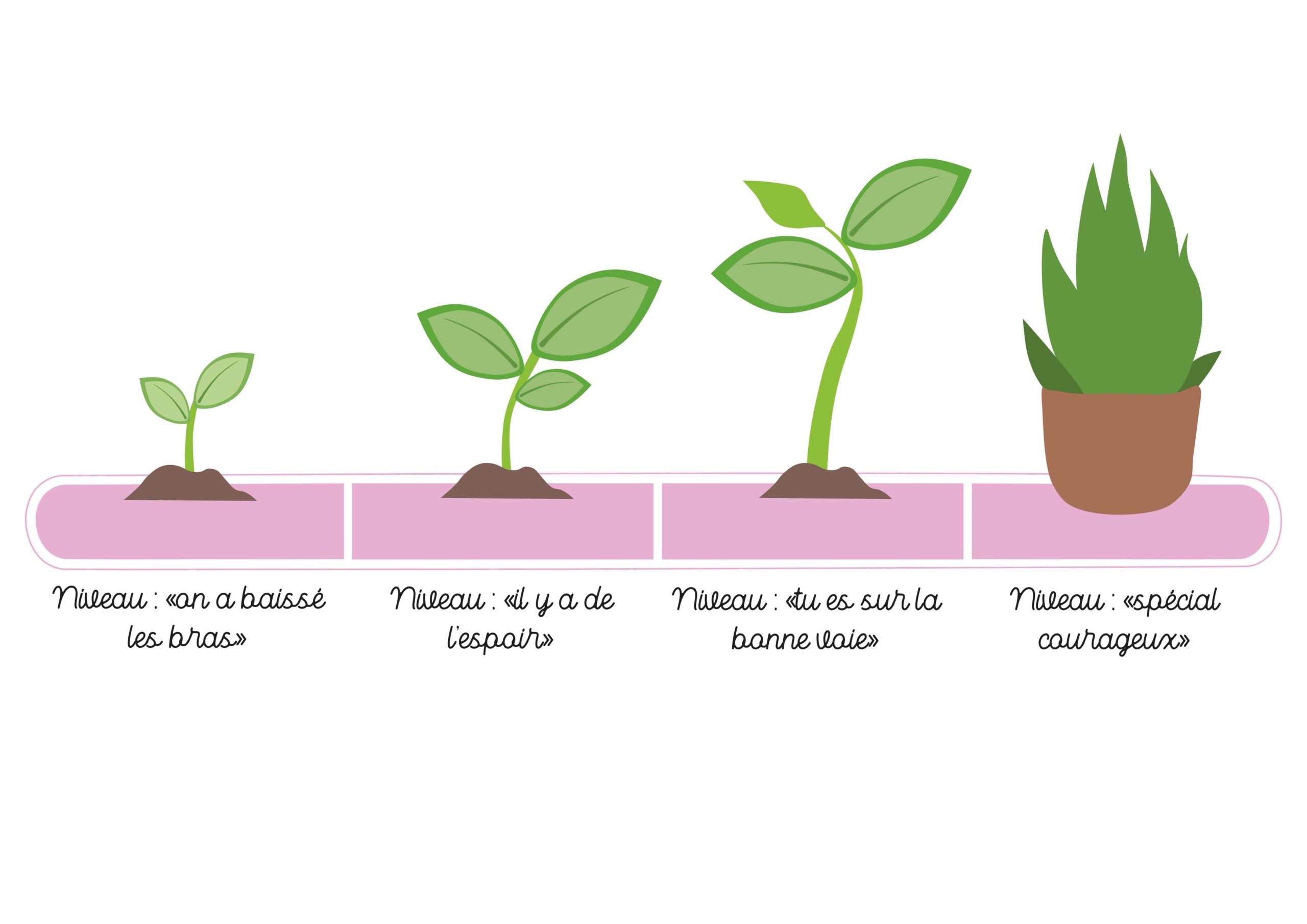 Evolution de plantes en fonction des niveaux pour s'adapter aux applications sur les plantes 