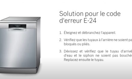 L’Erreur E24 du Lave-Vaisselle Siemens , Comprendre et Résoudre Ce Problème Frustrant