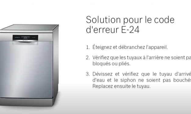 L’Erreur E24 du Lave-Vaisselle Siemens , Comprendre et Résoudre Ce Problème Frustrant